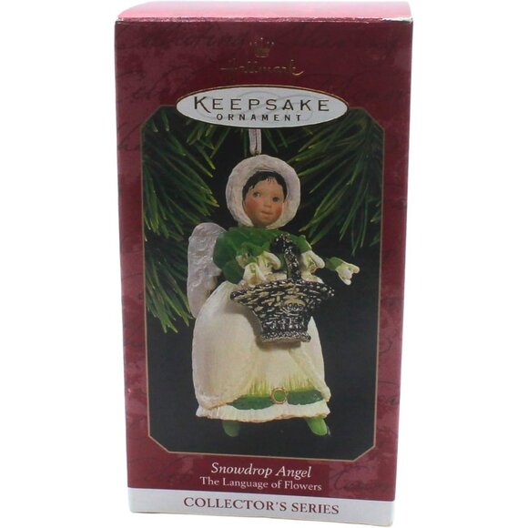 Hallmark Keepsake Snowdrop Angel Ornament Language Of Flowers Collectors Series - Picture 1 of 2